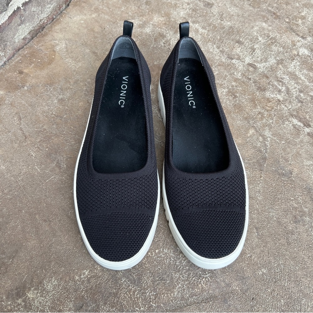 Vionic Uptown Knit Skimmer Flat Black Kint Sz 9.5 - Picture 5 of 11